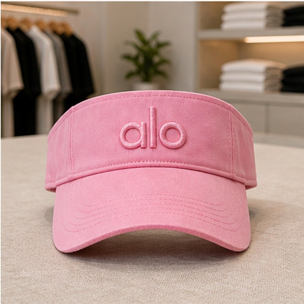 ALO Yoga Pink Athleisure Open Top Visor Hat OS